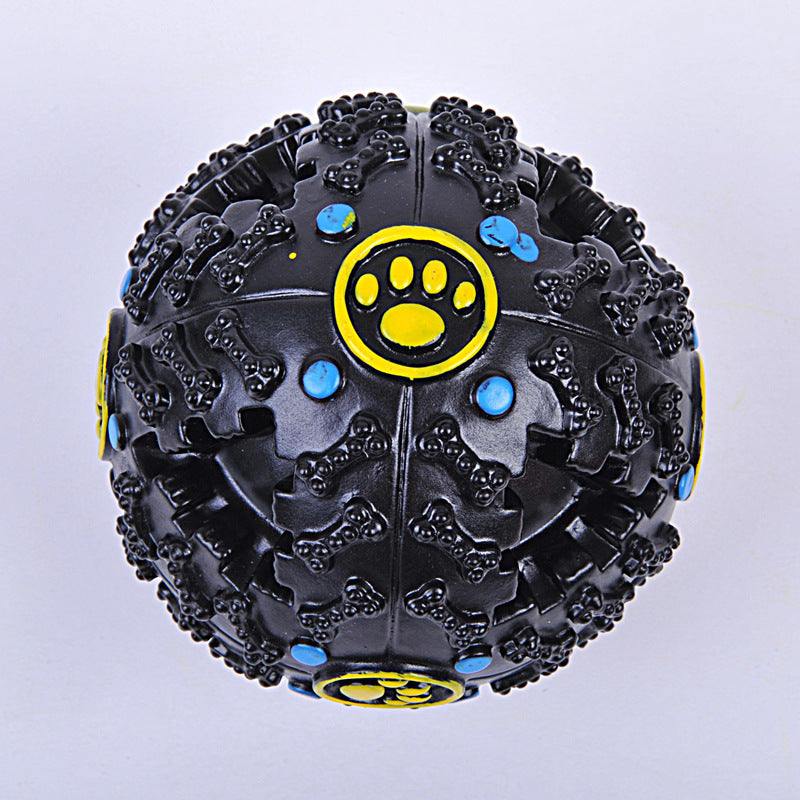 HKM-579027 Pet Colour Snacks Leaking Food Ball Dog Molars Puzzle Strange Ball Missing Food Bite Sounding Toy Training Toy