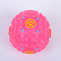 HKM-579027 Pet Colour Snacks Leaking Food Ball Dog Molars Puzzle Strange Ball Missing Food Bite Sounding Toy Training Toy