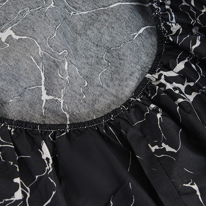 KTX-579219 Brushed Cotton Fitted Sheet - All-Inclusive Mattress Cover in Various Sizes