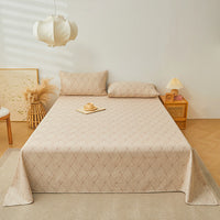 HKM-579411 Pure Cotton Plant and Flower Pattern Three-Piece Bedding Set in Various Sizes
