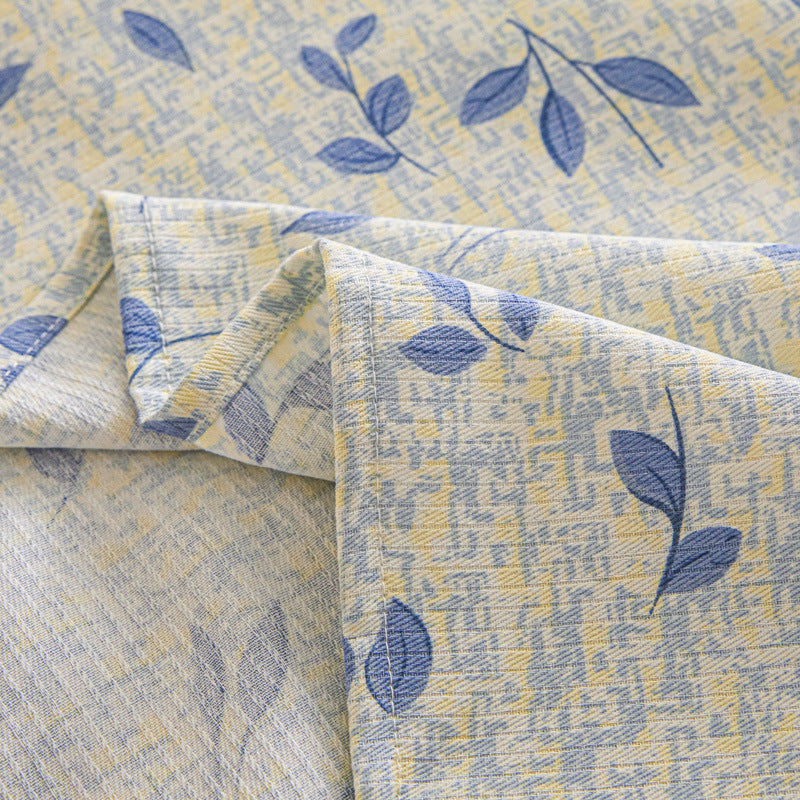 HKM-579411 Pure Cotton Plant and Flower Pattern Three-Piece Bedding Set in Various Sizes