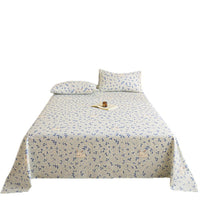 HKM-579411 Pure Cotton Plant and Flower Pattern Three-Piece Bedding Set in Various Sizes