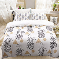 HKM-579411 Three-Piece Home Textile Set - Quilt and Pillow Covers for US Twin, Queen, and King Sizes
