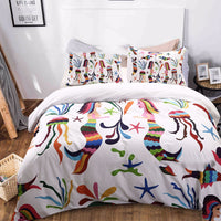 HKM-579411 Three-Piece Home Textile Set - Quilt and Pillow Covers for US Twin, Queen, and King Sizes