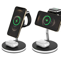 HKM-579475 Four-in-One Wireless Charger for Watch and Lamp - Fast Magnetic Alignment, USB-C Input, 15W Compatibility