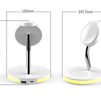HKM-579475 Four-in-One Wireless Charger for Watch and Lamp - Fast Magnetic Alignment, USB-C Input, 15W Compatibility