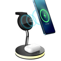 HKM-579475 Four-in-One Wireless Charger for Watch and Lamp - Fast Magnetic Alignment, USB-C Input, 15W Compatibility