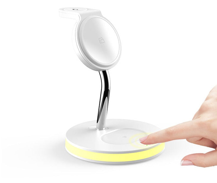 HKM-579475 Four-in-One Wireless Charger for Watch and Lamp - Fast Magnetic Alignment, USB-C Input, 15W Compatibility