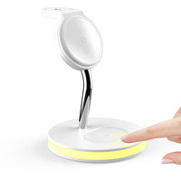 HKM-579475 Four-in-One Wireless Charger for Watch and Lamp - Fast Magnetic Alignment, USB-C Input, 15W Compatibility