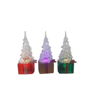 HKM-579539 Colorful Acrylic Christmas Tree Decorations in Red, Yellow, and Green