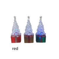 HKM-579539 Colorful Acrylic Christmas Tree Decorations in Red, Yellow, and Green