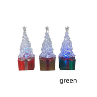 HKM-579539 Colorful Acrylic Christmas Tree Decorations in Red, Yellow, and Green