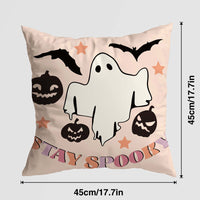 HKM-579539 Halloween Pumpkin Castle Cartoon Pillow Cover - Super Soft Multicolor Design, 45x45 cm