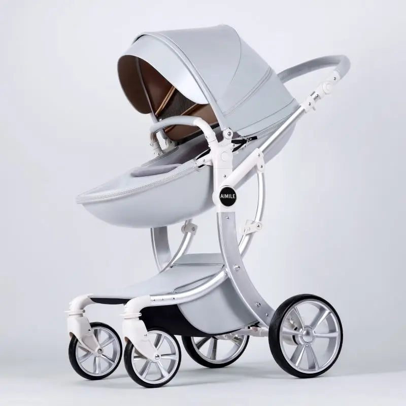 KTX-579603 Foldable Baby Stroller with Bassinet for Travel, Compact Design and Easy Transport