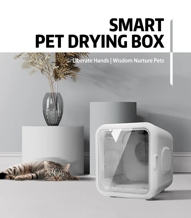 KTX-579667 Smart Pet Hair Drying Box with Low Noise Air Blower for Dogs and Cats, 1000W, Eco-Friendly Design