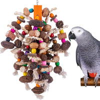 HKM-579667 Wooden Fruit Skewers for Large Parrots - Creative Nibbling Toy