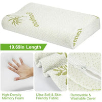 HKM-580243 Bamboo Infused Memory Foam Sleep Pillow for Comfort and Support