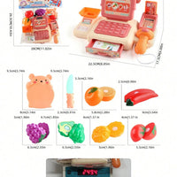 HKM-580243 Electronic Cash Register Toy Kitchen Set for Kids - Pretend Play Fruit Restaurant Game