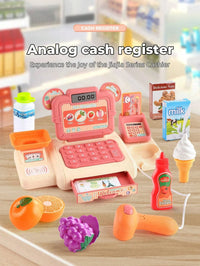 HKM-580243 Electronic Cash Register Toy Kitchen Set for Kids - Pretend Play Fruit Restaurant Game