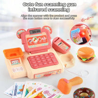 HKM-580243 Electronic Cash Register Toy Kitchen Set for Kids - Pretend Play Fruit Restaurant Game