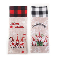 HKM-580691 Christmas Bottle Cover Set in Red and Black or Black and White Plaid