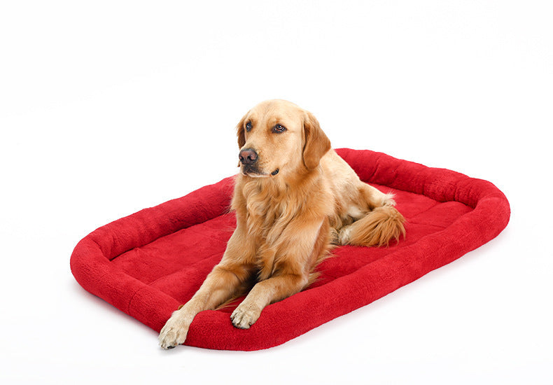 HKM-580755 Velvet Pet Cushion in Dark Blue or Red for Ultimate Comfort