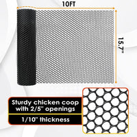 HKM-580819 Plastic Hexagonal Poultry Fence for Chickens – 0.4 x 3 m in Black, White, Green