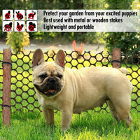 HKM-580819 Plastic Hexagonal Poultry Fence for Chickens – 0.4 x 3 m in Black, White, Green