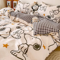 HKM-580883 Washed Cotton Four-Piece Floral Bedding Set in Multiple Sizes