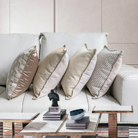 HKM-581011 Modern Simple Blended Sofa Pillow Cover 45x45cm Available in Wheat Color Variants