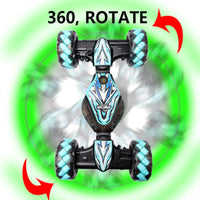 HKM-581139 Remote Control 4-Wheel Light Spray Twister Car Toy with Gesture Control for Kids - Indoor/Outdoor Fun