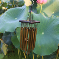 HKM-581267 Bronze Metal Wind Chimes with Fish Design - 65 cm