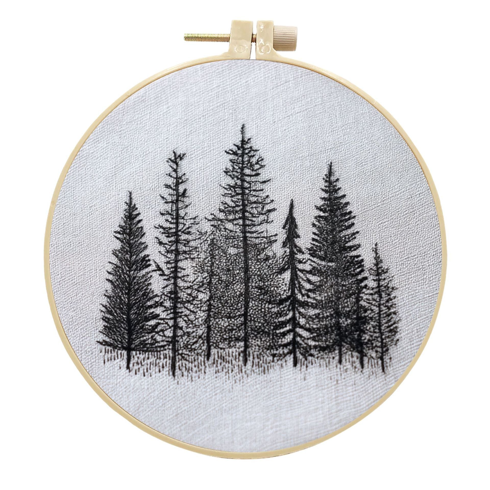 KTX-581395 Creative Handmade Needle and Thread Art Kit with Cotton and Linen Embroidery Fabrics