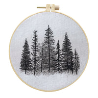 HKM-581395 Creative Handmade Needle and Thread Art Kit with Cotton and Linen Embroidery Fabrics