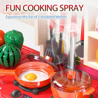 HKM-581395 Kids Play Kitchen Set - 95cm Cooking Simulation Toy for Ages 2 to 14