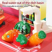 HKM-581395 Kids Play Kitchen Set - 95cm Cooking Simulation Toy for Ages 2 to 14