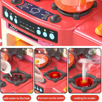 HKM-581395 Kids Play Kitchen Set - 95cm Cooking Simulation Toy for Ages 2 to 14