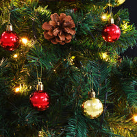HKM-581523 150 cm Artificial Christmas Tree with Colorful Baubles and LED Lights
