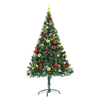 HKM-581523 150 cm Artificial Christmas Tree with Colorful Baubles and LED Lights