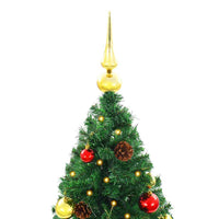 HKM-581523 150 cm Artificial Christmas Tree with Colorful Baubles and LED Lights