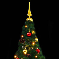 HKM-581523 150 cm Artificial Christmas Tree with Colorful Baubles and LED Lights