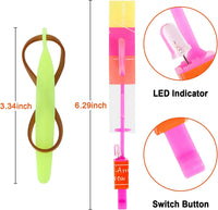 HKM-581523 LED Flying Finger Rocket Toy Set - 4 Pcs Outdoor Play for Ages 2 and Up