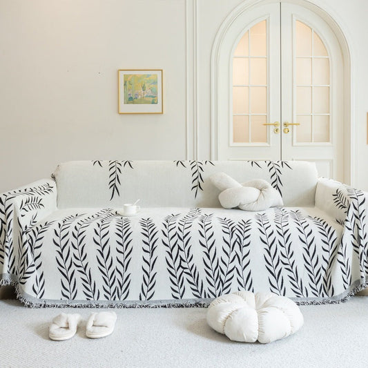 HKM-581715 Chenille All-Inclusive Sofa Cover in Weeping Willow Colors
