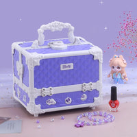 HKM-581715 Children’s Makeup Set with Lipstick, Eyeshadow, and Brush Kit – Princess Handheld Makeup Box for Pretend Play