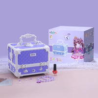 HKM-581715 Children’s Makeup Set with Lipstick, Eyeshadow, and Brush Kit – Princess Handheld Makeup Box for Pretend Play