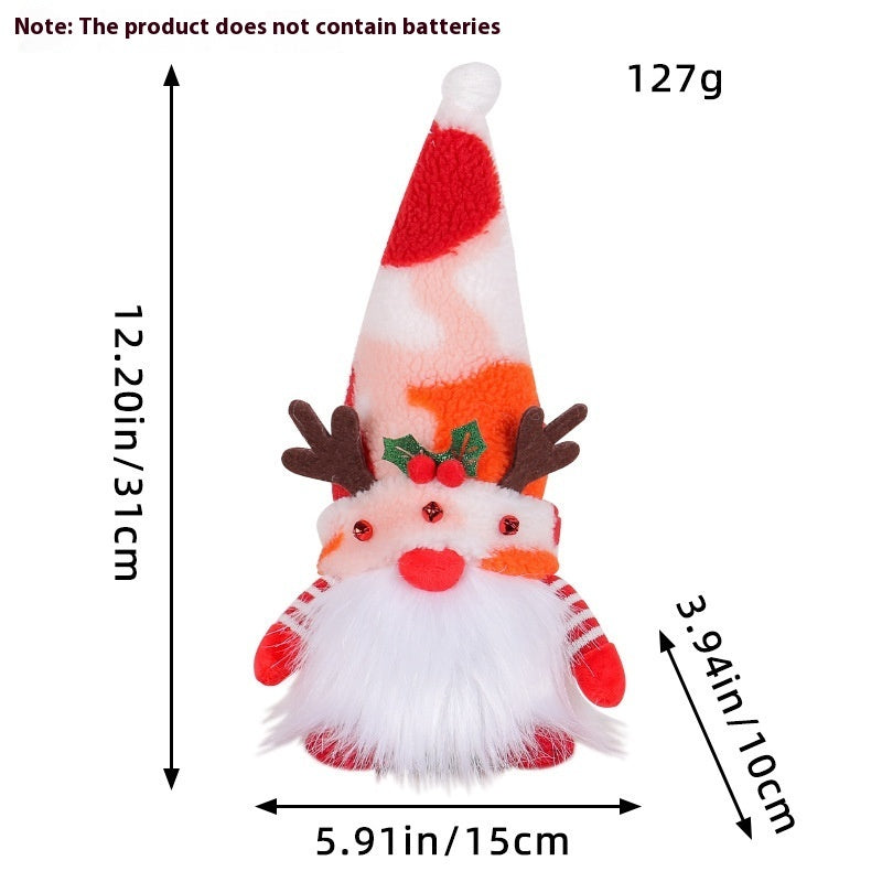 HKM-581843 Luminous Christmas Antlers Doll for Holiday Window Decoration