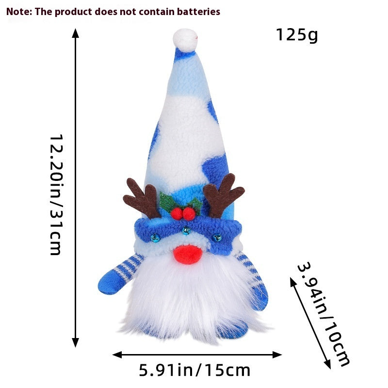 HKM-581843 Luminous Christmas Antlers Doll for Holiday Window Decoration