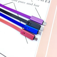 HKM-581907 1.5M USB Charging Cable - TPE Environmental Material, Aluminum Alloy Shell, Available in Black, Blue, Purple, Red