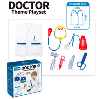 HKM-581971 Kids Doctor Role Play Toy Set with Medical Backpack and Uniform for Pretend Play