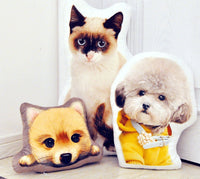 HKM-582035 Customizable Cute Pet Pillow with Super Soft Crystal Material and 7D Vacuum PP Cotton Filling